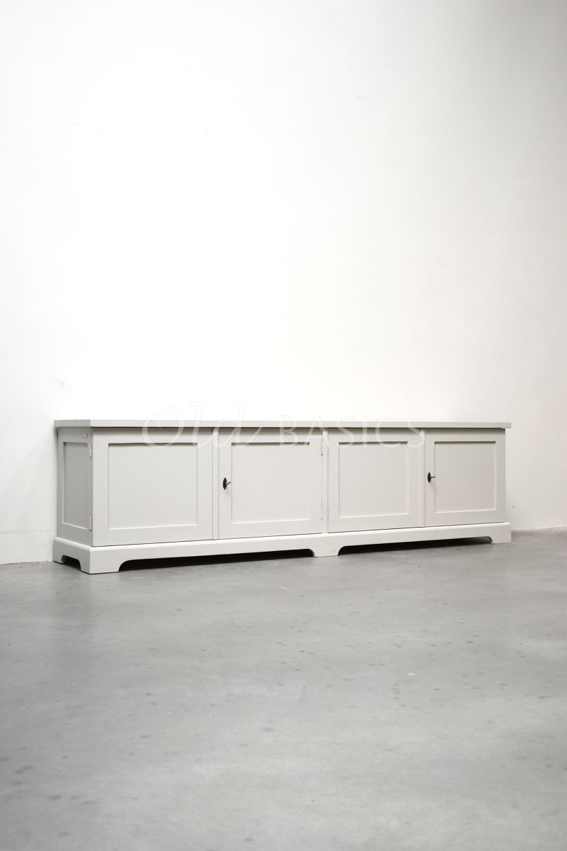 Dressoir Grenoble, 4 deuren, RAL7044, grijs, materiaal hout